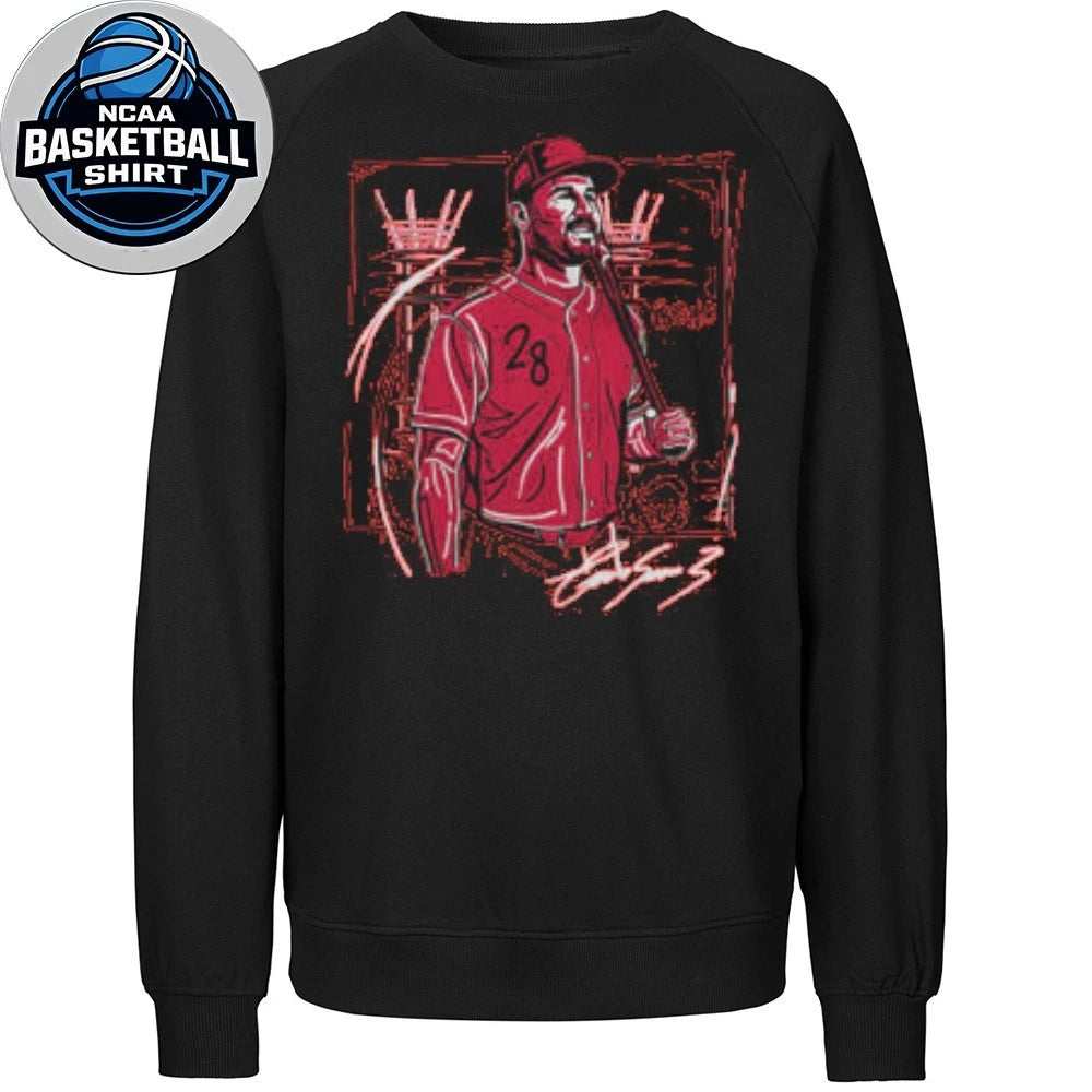 Eugenio Suárez Hand-Drawn Bold Baseball Fan Graphic T-Shirt