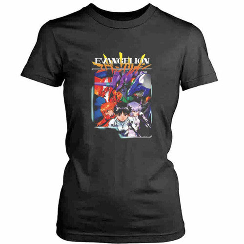 Evangelion Anime Skull Womens T-Shirt Tee