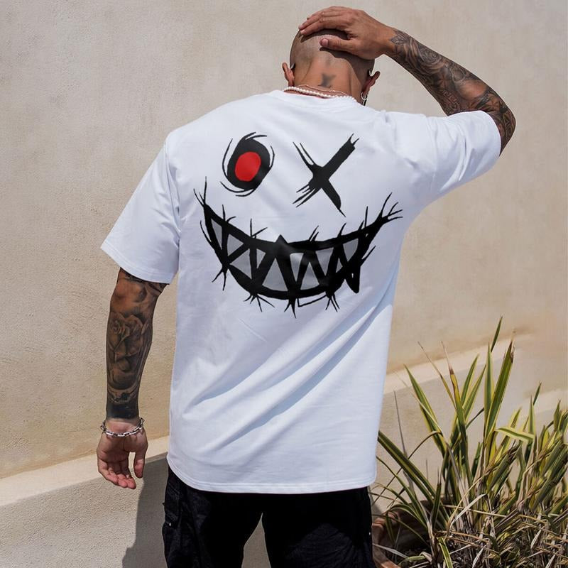 Evil Emoji Graphic White Print T-Shirt Hoodie, Sweatshirt | HypeCrazeTee.com
