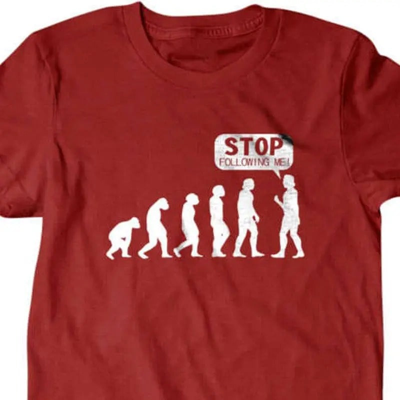 Evolution shirt, Stop following me, Evolution, T-shirt, Funny T shirt, gifts for dad,  shirt, boyfriend, husband Hoodie,...
