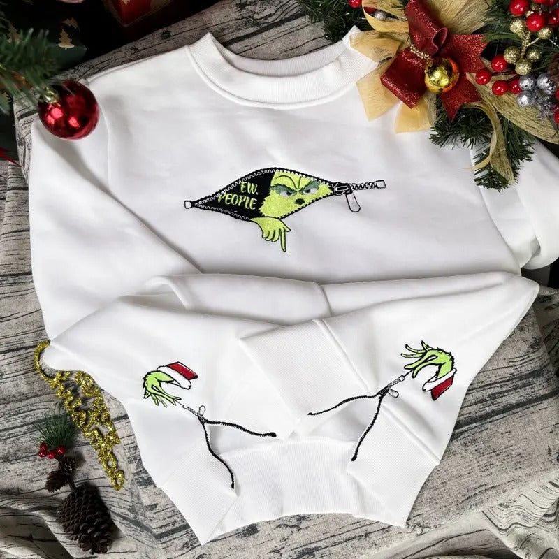 Eww People Sidebow Embroidered Sweatshirt, Sidebow Funny Christmas Shirt Hoodie | HypeCrazeTee.com