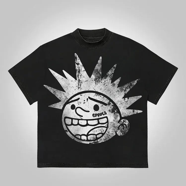 Explosive Mood Face Cartoon Graphics Cotton T-Shirt Hoodie, Sweatshirt | HypeCrazeTee.com