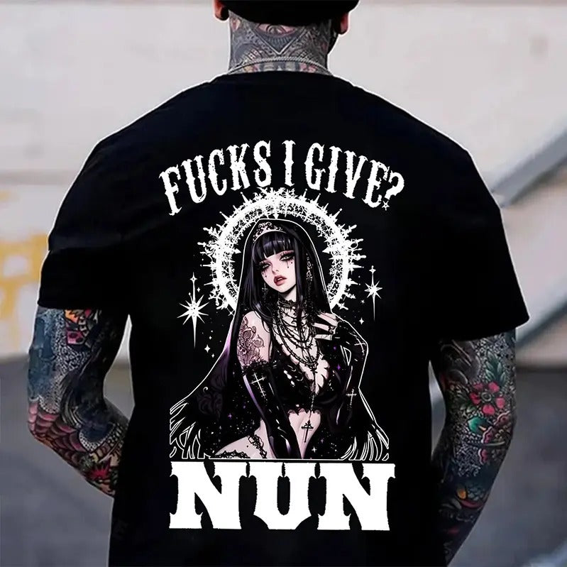 F@CKS I GIVE NUN Divine Nun Print Men's T-Shirt Hoodie, Sweatshirt | HypeCrazeTee.com