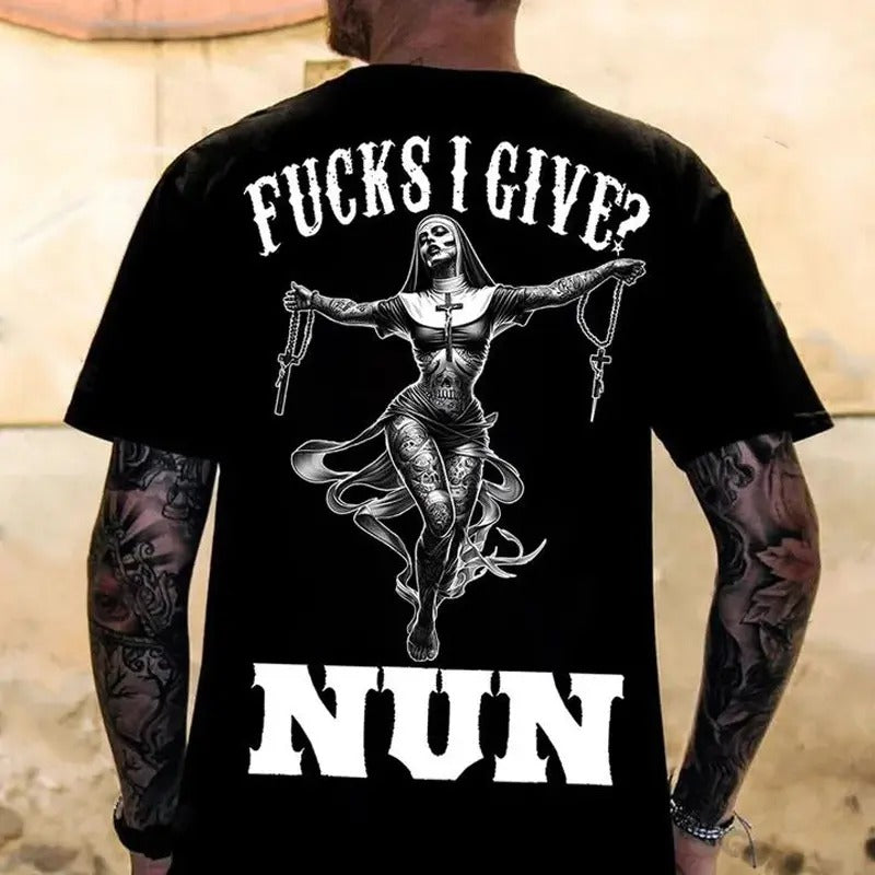 F@CKS I GIVE NUN Tattooed Nun Print Men's T-Shirtstyle{n002}2 T-Shirts, Hoodie, Sweatshirt | HypeCrazeTee.com