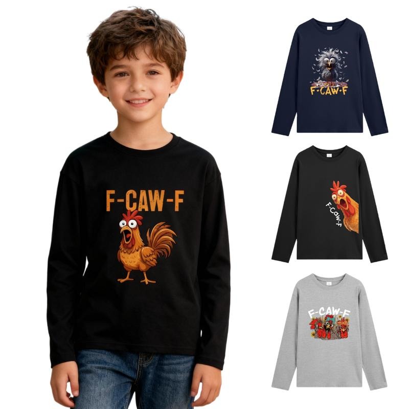 F-Caw-F Funny Chicken Humor F-Caw-F Quote Rooster Meme Long Sleeve Cotton T-Shirt Hoodie, Sweatshirt | HypeCrazeTee.com