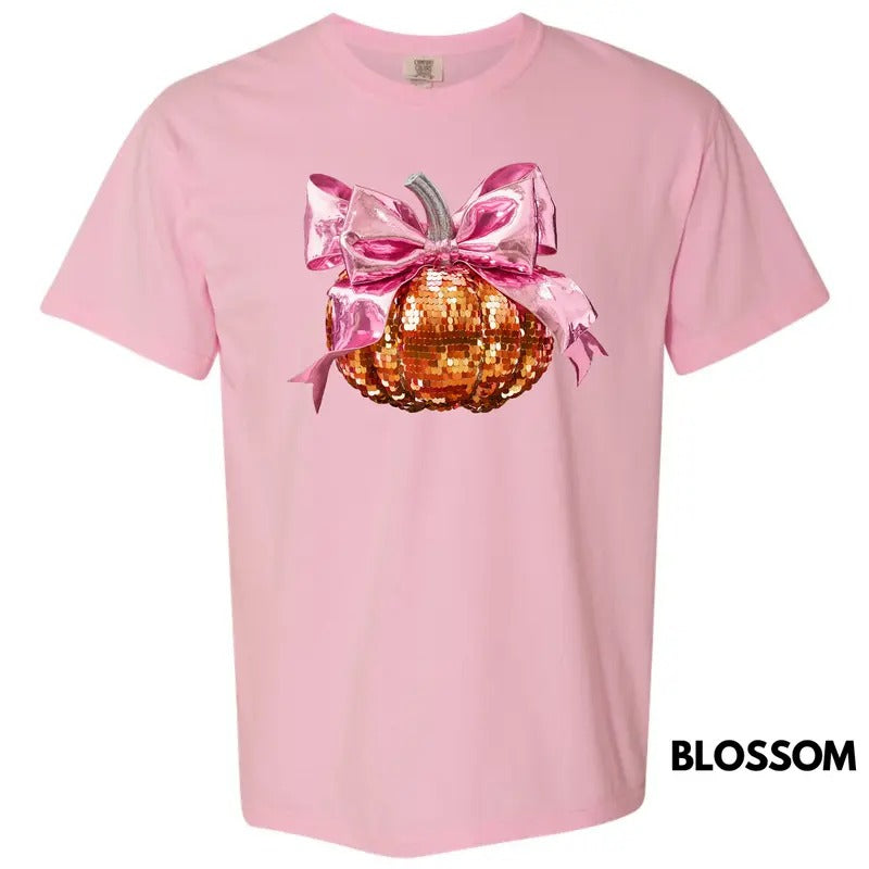 FAKE Sequin Pumpkin Comfort Colors T-Shirt 'NLB' Hoodie, Sweatshirt | HypeCrazeTee.com