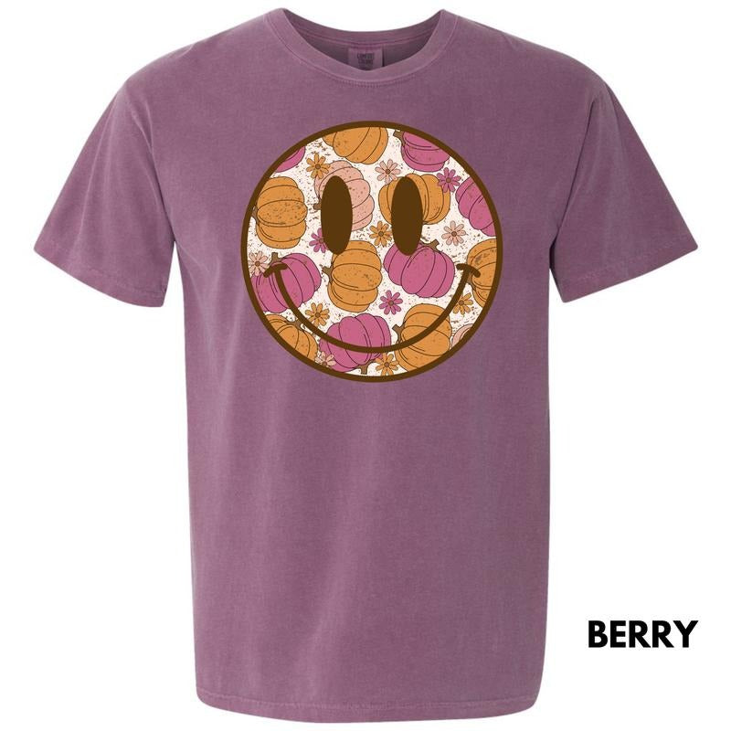 FALL Pumpkin Happy Face Comfort Colors T-Shirt 'NLB' Hoodie, Sweatshirt | HypeCrazeTee.com