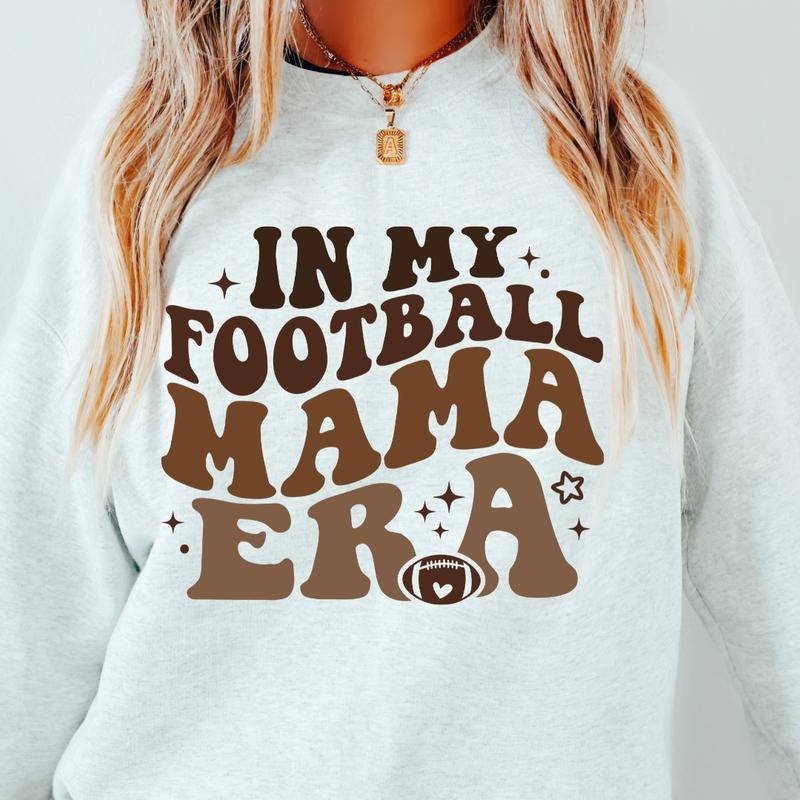 FOOTBALL MAMA ERA CLUB CREWNECK ( FOOTBALL CREWNECK CASUAL CREWNECK SWEATSHIRT, RUNS TRUE TO SIZE GO UP ONE SIZE FOR THE...