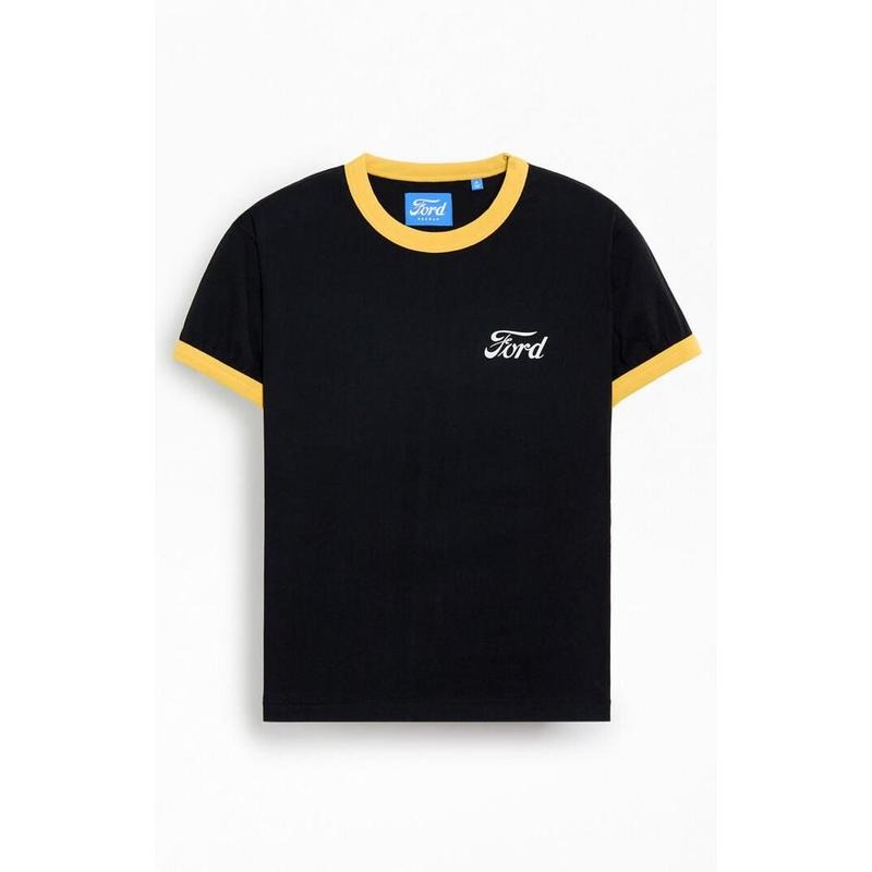 FORD Men's Black Ringer T-Shirt Hoodie, Sweatshirt | HypeCrazeTee.com