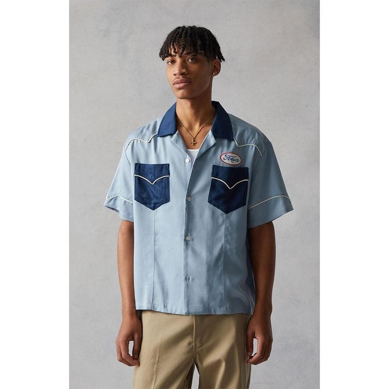 FORD Men's Embroidered Western Camp Shirt Hoodie, Sweatshirt | HypeCrazeTee.com