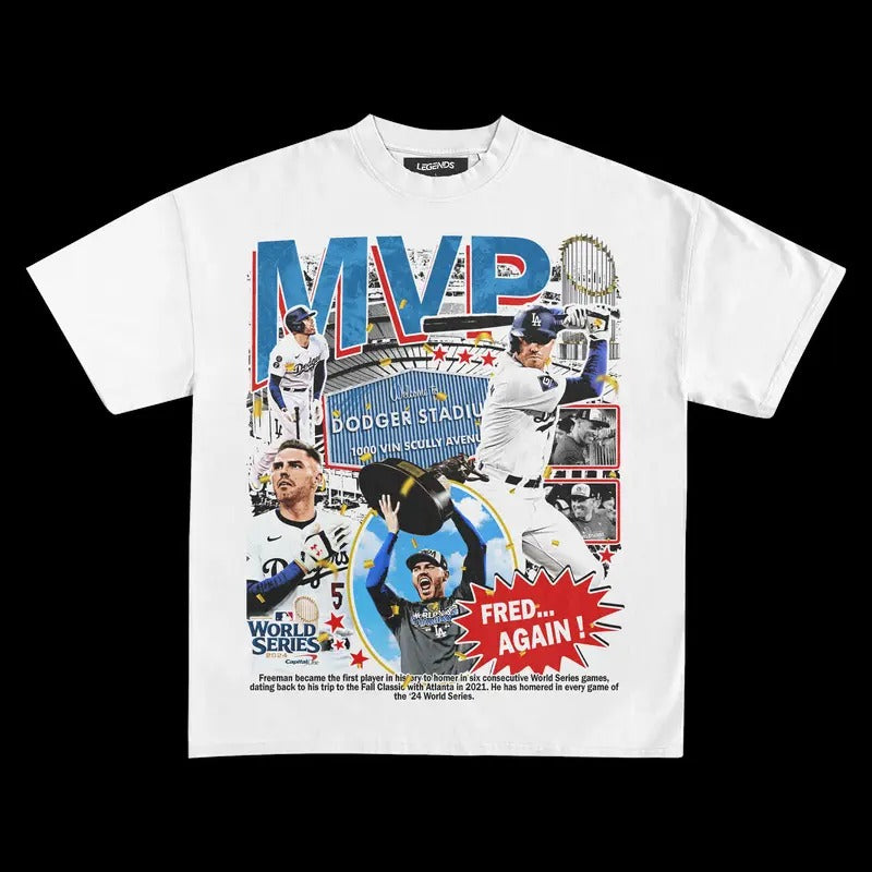 FREDDIE FREEMAN MVP 2024 VINTAGE TEE | MEN'S GRAPHIC T-SHIRT SWEATSHIRT HOODIE | GIFT FOR FAN | HypeCrazeTee.com