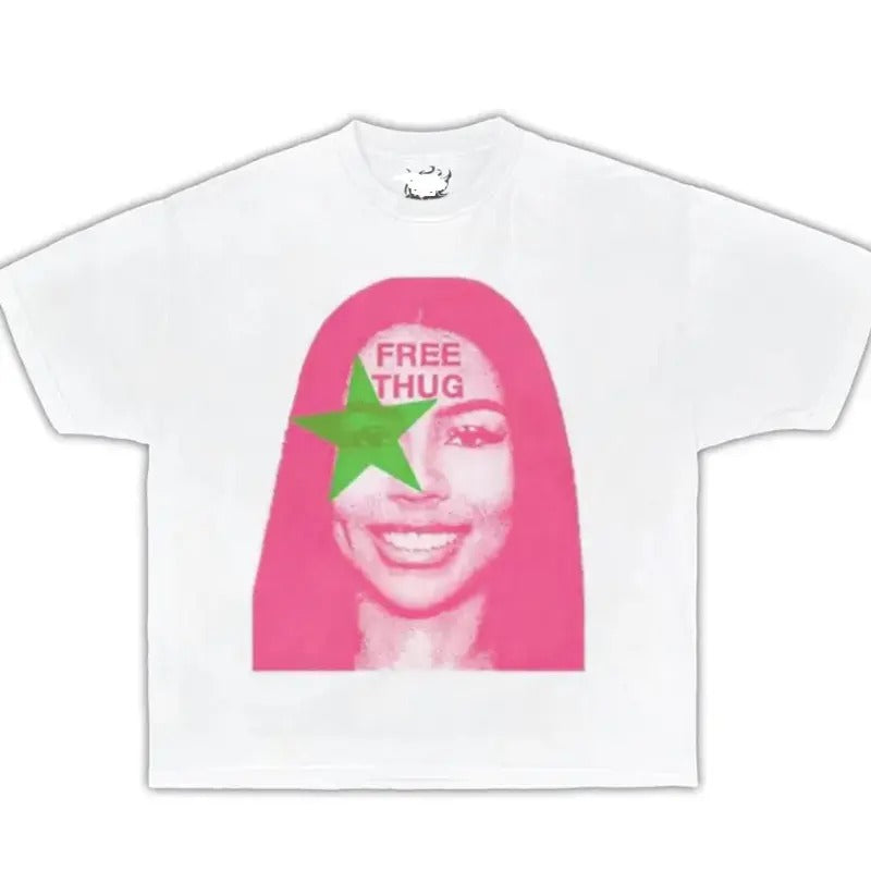 FREE THUG Mariah Scientist Boxy Dyed Cotton Shirt T-Shirts, Hoodie, Sweatshirt