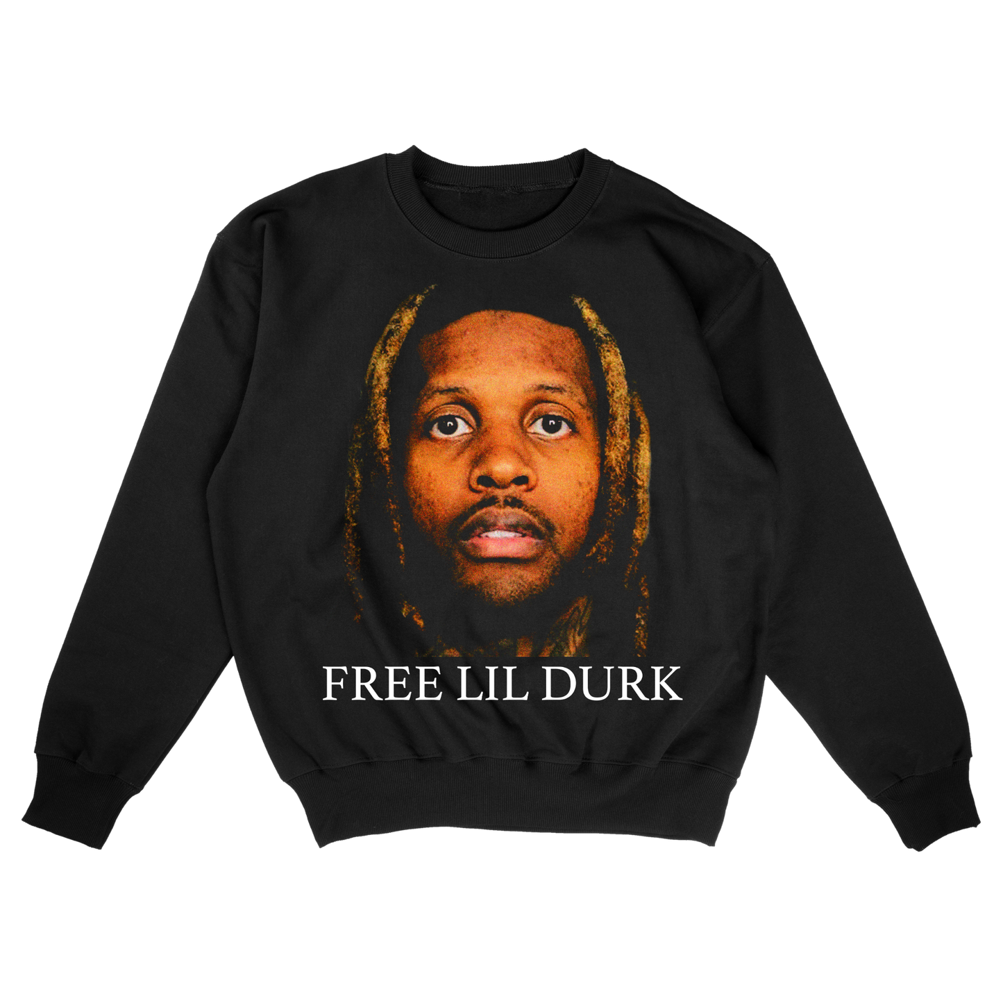 Free Lil Durk Mug Shot Sweatshirt – Rare Drill Hip Hop Streetwear Sweater, Vintage Rap Apparel