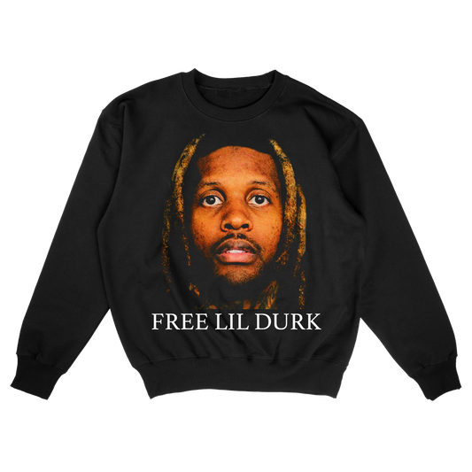 Free Lil Durk Mug Shot Sweatshirt – Rare Drill Hip Hop Streetwear Sweater, Vintage Rap Apparel