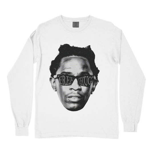 Young Thug Free Thug Long Sleeve T-Shirt – Vintage Rap Shirt, Retro Hip Hop Streetwear Tee