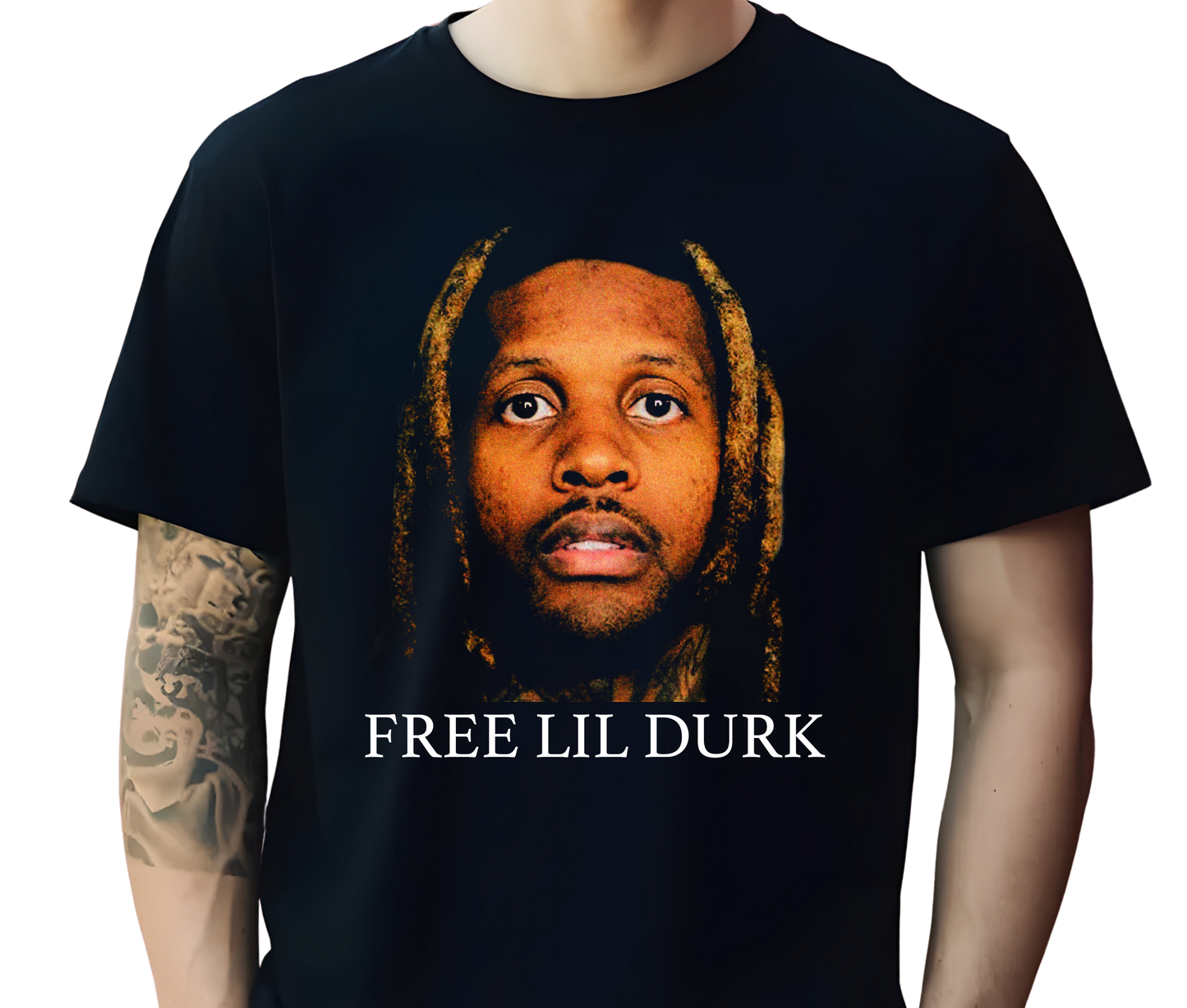Free Lil Durk Mug Shot Graphic Tee – Rare Drill Hip Hop Streetwear T-Shirt, Vintage Rap Shirt