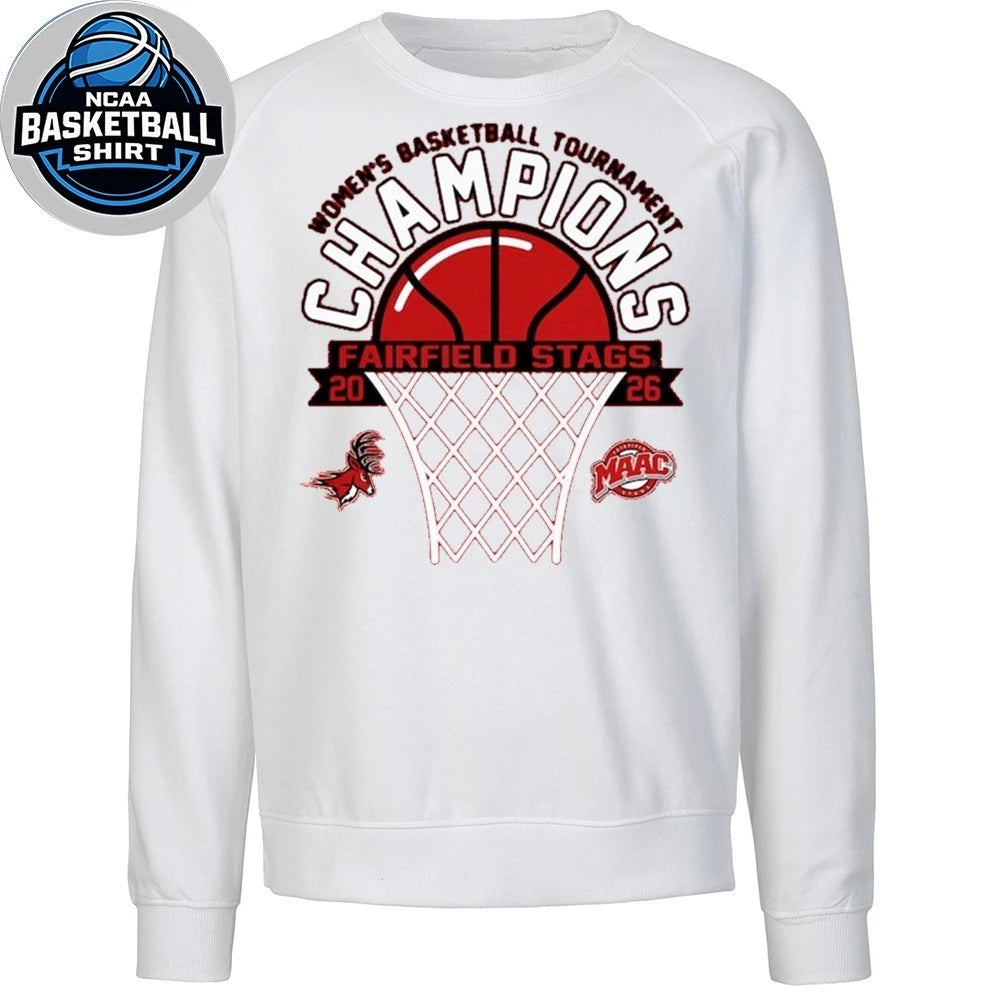 Fairfield Stags 2026 MAAC Women’s Basketball Tournament Champions Logo Shirt