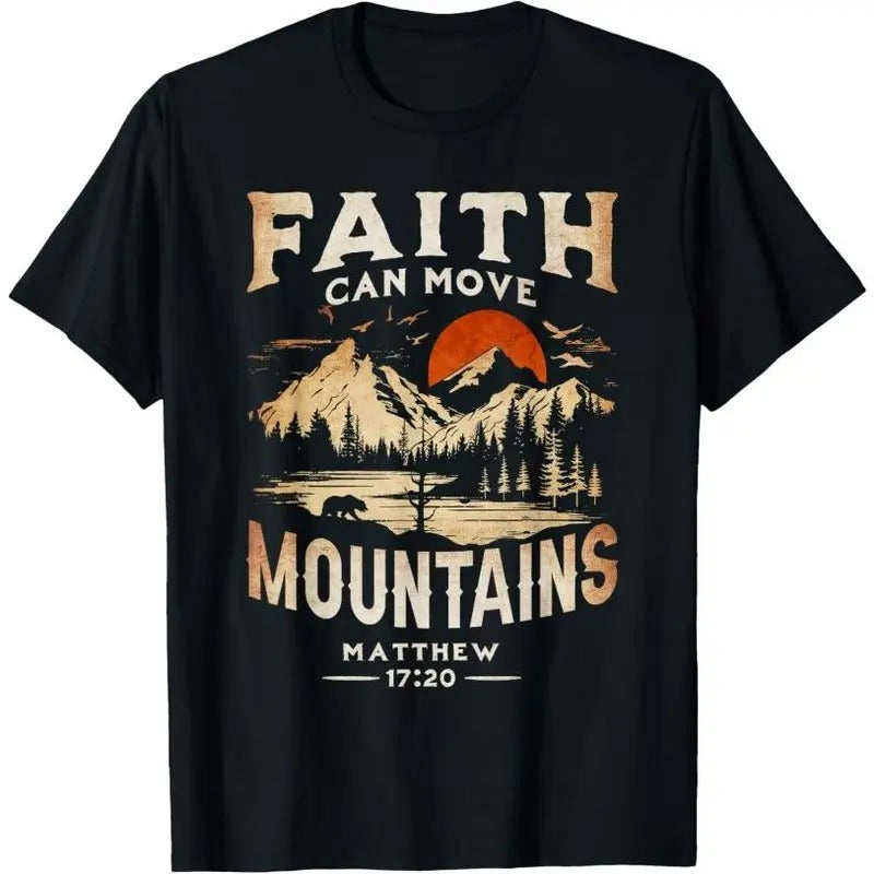 Faith Can Move Mountains Classic Art Western Matthew 17:20 T-Shirt Made in USA Hoodie, Sweatshirt | HypeCrazeTee.com