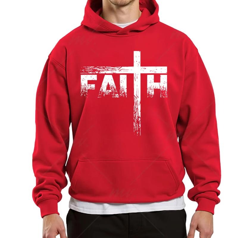 Faith Cross Hoodie, Christian Bible Verse Hoodie, Inspirational Religious Pullover, Grunge Cross Graphic Hooded...