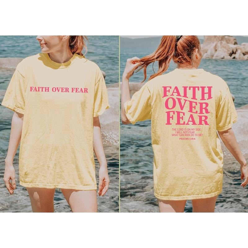 Faith Over Fear Christian Shirt Jesus Shirts Shirt Bible Verse Shirt Clothes Christian T-Shirts, Hoodie, Sweatshirt