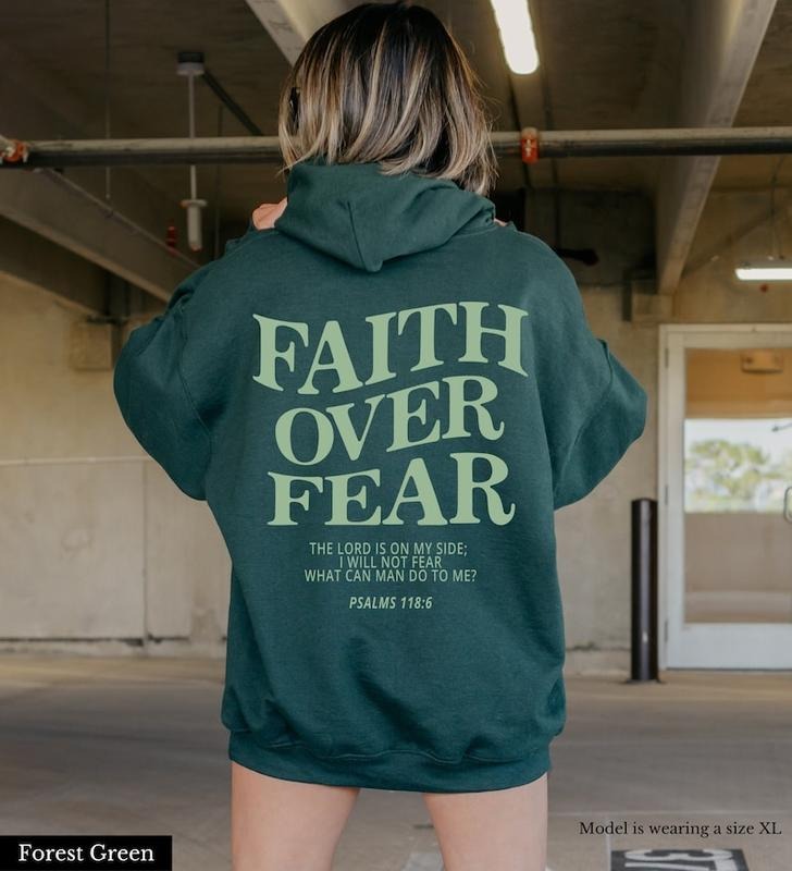 Faith Over Fear Jesus Hoodie Christian Hoodie Christian Sweatshirt Aesthetic Hoodie Trendy Hoodie Trendy Clothes...