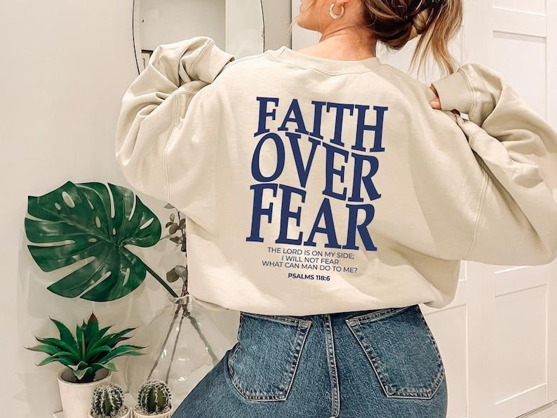 Faith Over Fear Christian Jesus Faith Shirt Religious ; Cotton Womenswear Cotton Womenswear T-Shirts, Hoodie, Sweatshirt