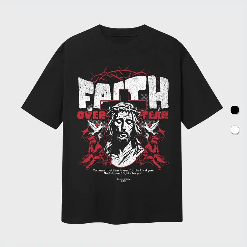 Faith Over Fear T-Shirt,Outdoors T-Shirt, Cotton Unisex T-Shirt Hoodie, Sweatshirt | HypeCrazeTee.com