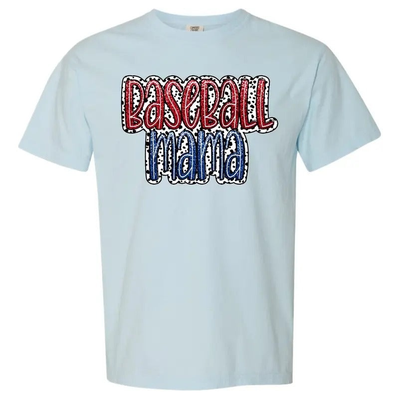 Fake Glitter Baseball Mama Comfort Colors T-Shirt 'NLB' Hoodie, Sweatshirt | HypeCrazeTee.com