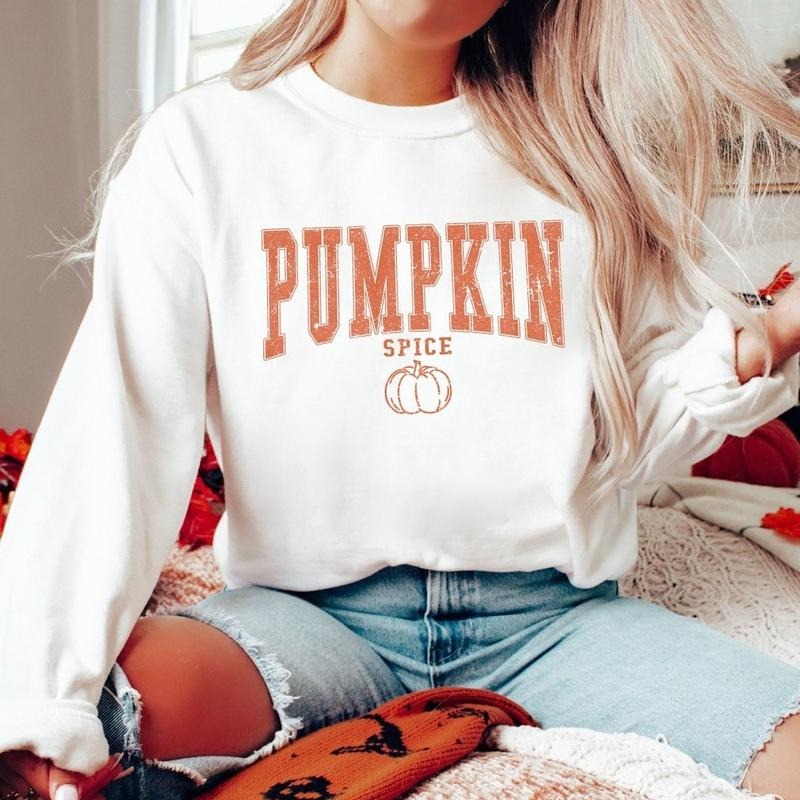 Fall Coffee Sweater Cute Fall Sweatshirt Thanksgiving Pumpkin Latte Drink Cup Pumpkin Spice Shirt, Hoodie | HypeCrazeTee.com