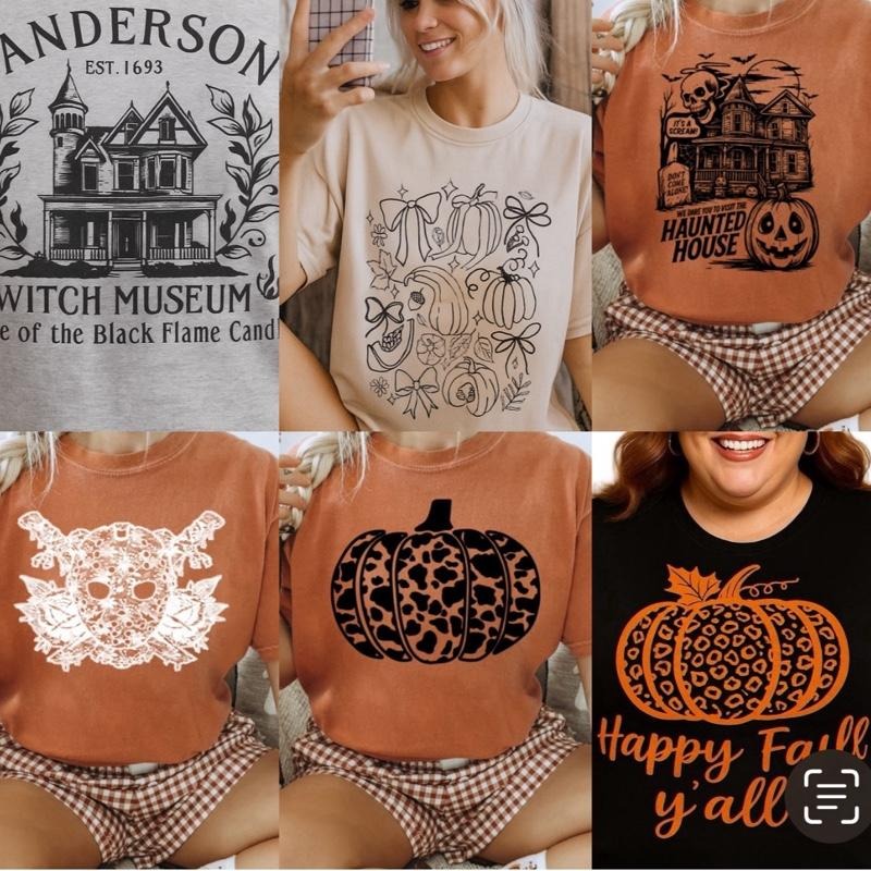 Fall-O-Ween Bundle: One Fall Design T-Shirt and One Halloween Design T-Shirt Hoodie, Sweatshirt | HypeCrazeTee.com