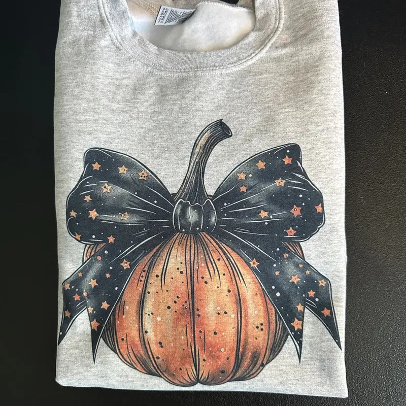 Fall Pumpkin Bow Croquette T-Shirts, Hoodie, Sweatshirt