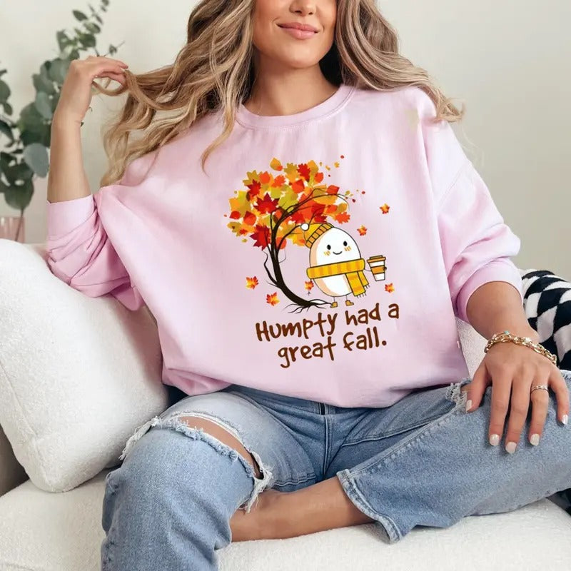 Fall Shirts Pumpkin TShirt ,Humpty Dumpty Had A Great Fall, Fall Graphic Tee, Humpty Dumpty Had A Great Fall, Fall Shirts...