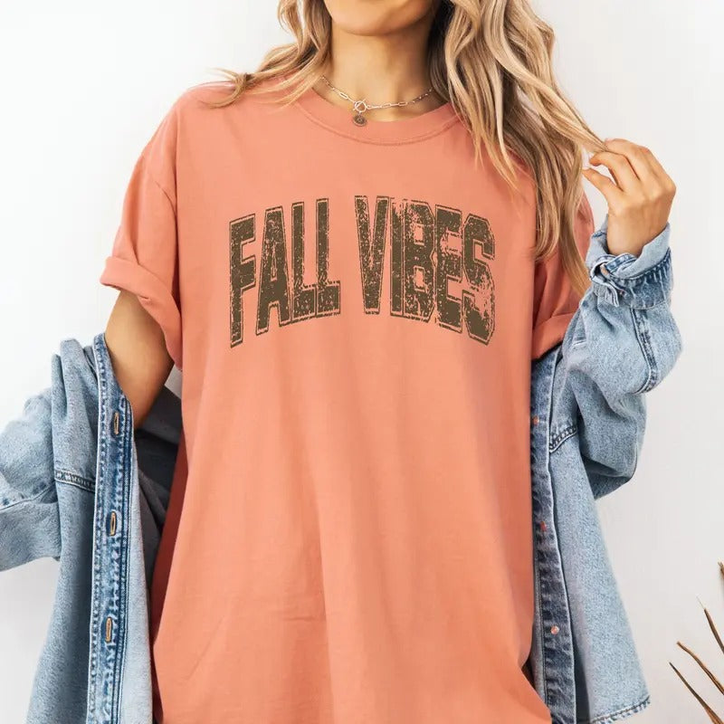 Fall Vibesc Custom colors tee shirt Casual Hoodie, Sweatshirt | HypeCrazeTee.com