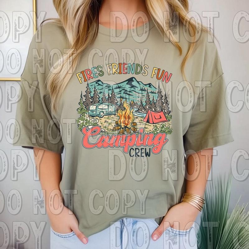 Fam, Friends, Fun Camping Crew DTF Transfers - THIS IS NOT A SHIRT Hoodie, Sweatshirt | HypeCrazeTee.com