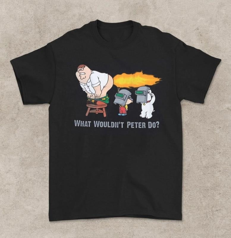 Family Guy Cartoon Funny Black T-Shirt Highlighting Bold and Hilarious Graphic Style Hoodie, Sweatshirt | HypeCrazeTee.com