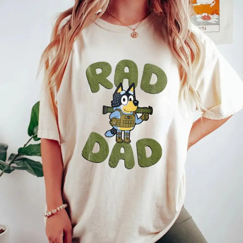 Family Matching Shirt, Cute Blue Dog Military Dad Tee, Personalized Great Mama Sweatshirt, Blue Dog Dad Hoodie, Father's...