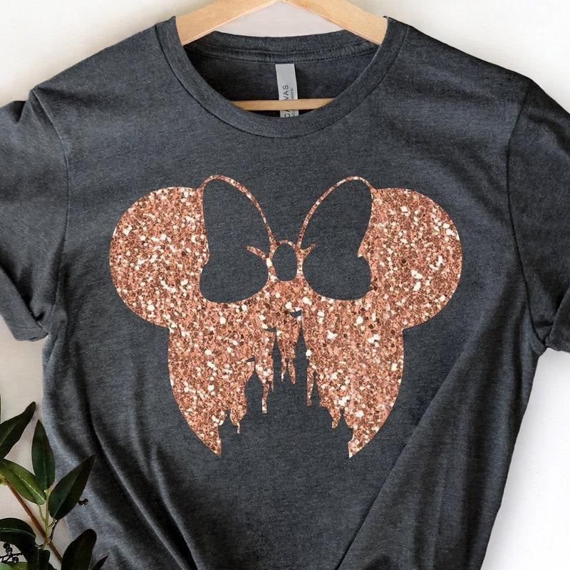 Family Shirt, Shirt for Women, Ear Shirt, Silhouette Shirt,Glitter Minnie Shirt Hoodie, Sweatshirt | HypeCrazeTee.com