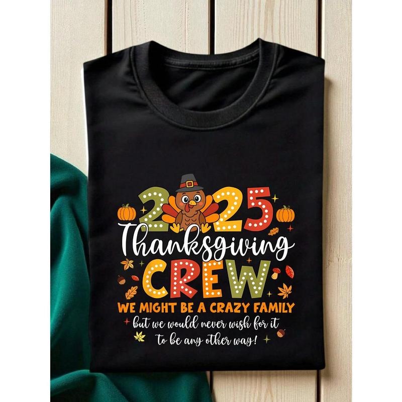 Family Thanksgiving 2025 Shirt, Funny Turkey Family Reunion Unisex Tshirt, Matching Thanksgiving Tees, Pumpkin Fall...
