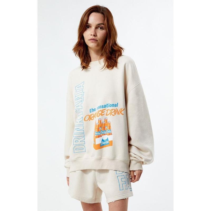 Fanta Women's x PacSun Crew Neck Sweatshirt T-Shirts, Hoodie | HypeCrazeTee.com
