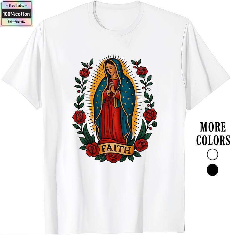 Fashion Designer T Shirts Cotton Graphic Tees With Faith Tee Embrace Your Spiritual Journey,Praise the Lord,Men...