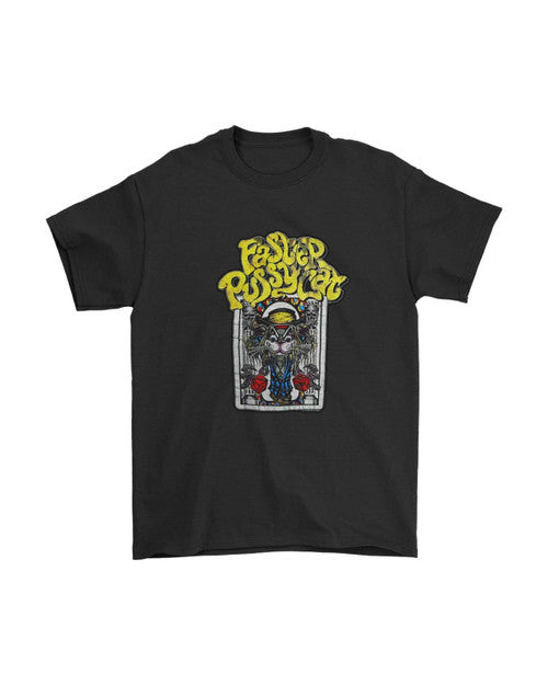 Faster Pussycat Vintage 80 Is 1980 Is Concert Tour Glam Metal Rock Band Man's T-Shirt Tee