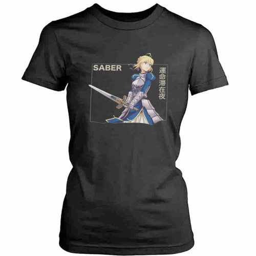 Fate Stay Night Saber Anime Womens T-Shirt Tee
