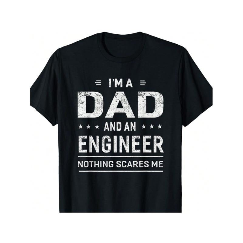 Father's Day Gift I'm A Dad And Engineer T-Shirt For Men Father Funny Gift T-Shirt, Regular-Fit, Family T-shirt Graphic...