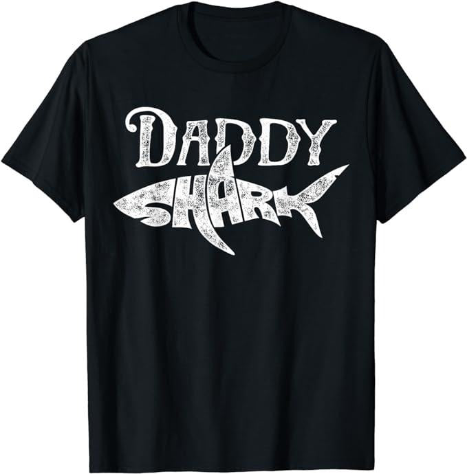 Father's Day T-Shirt, Gifts For Dad, Daddy Shark T Shirt Fathers Day Gifts Family Matching Dad Menswear Top Underwear...