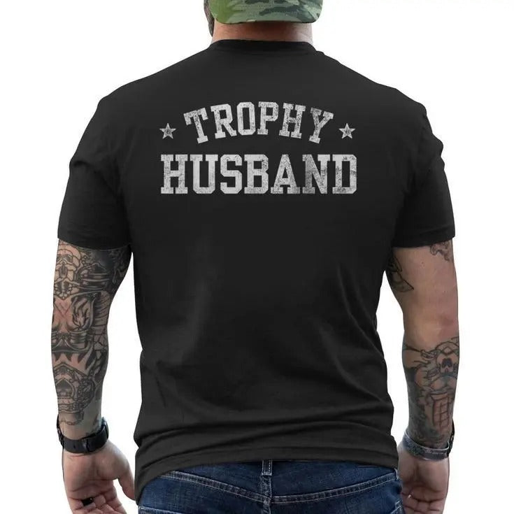 Father's Day T-Shirt, Gifts For Dad, Trophy Husband Font Bold Cold Father Day Men's T-Shirt Top Streetwear Hoodie, Sweatshirt