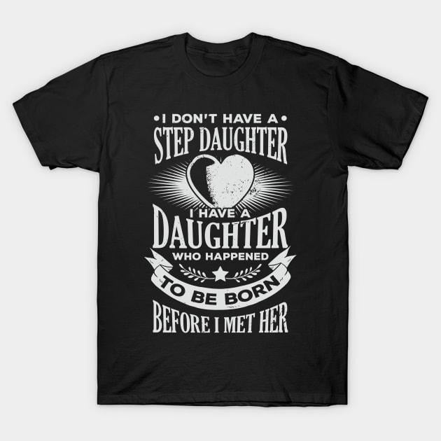 Father's Day T-Shirt, Gifts For Stepdad, Step Father Dad Daughter Gift T-Shirt, Father's Day Gift Casual Cotton Menswear...