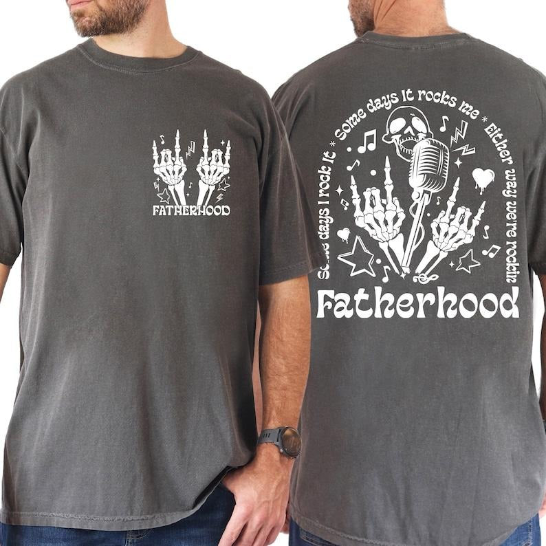 Fatherhood Shirt, Some Days I Rock It Shirt, Papa Lighting Bold Shirt, Papa Tour Shirt, Father's Day Funny Shirt ...