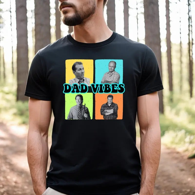 Fathers Day Tshirts, Retro Dad Shirts, Dad Life Shirts, Cool Dad Shirts, Dad Vibes T Shirts, Funny Husband Shirt, Trendy...