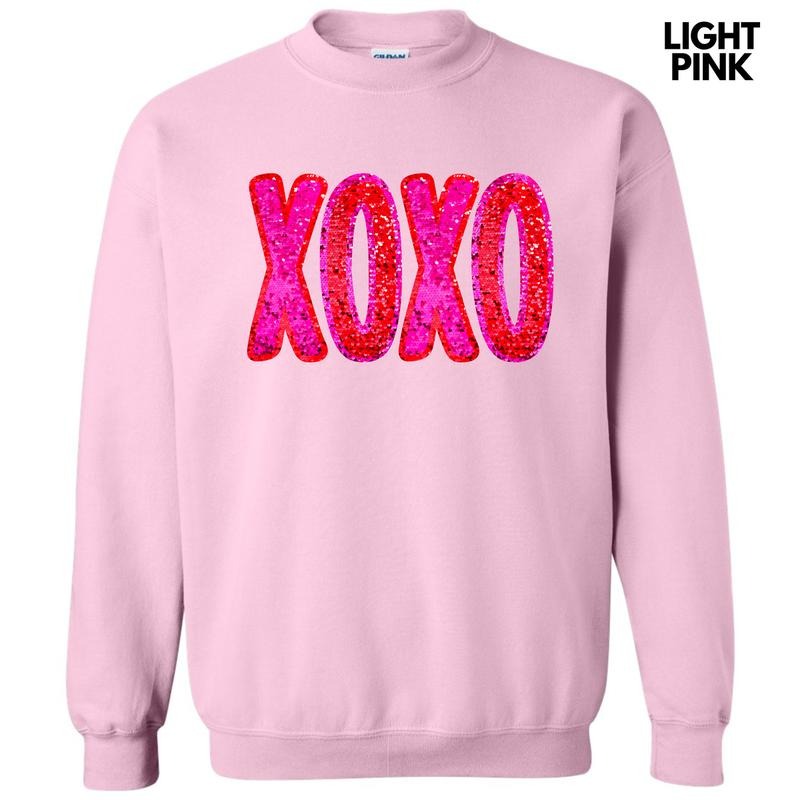 Faux Sequin XOXO Sweatshirt 'NLB' T-Shirts, Hoodie | HypeCrazeTee.com