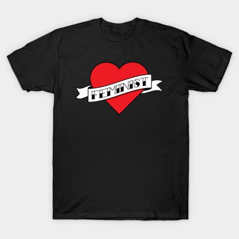 Feminist Heart Tattoo T-Shirt T-Shirt Hoodie, Sweatshirt | HypeCrazeTee.com